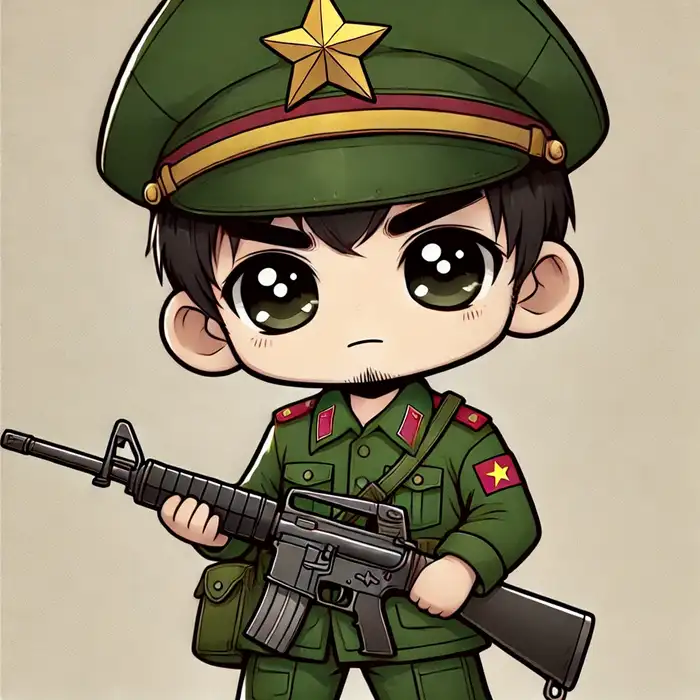 Bộ sưu tập 100+ ảnh chú bộ đội chibi dễ thương nhất 27 Hình ảnh chú bộ đội chibi cầm súng siêu ngầu