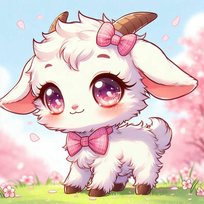 Hình ảnh con dê chibi đáng yêu