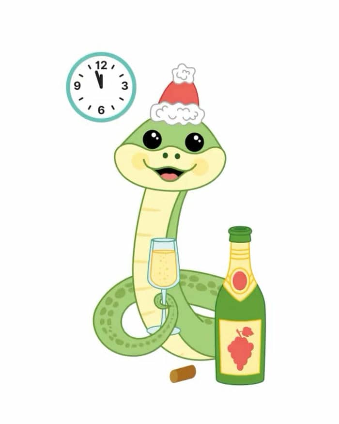 Hình ảnh con rắn chibi siêu cute