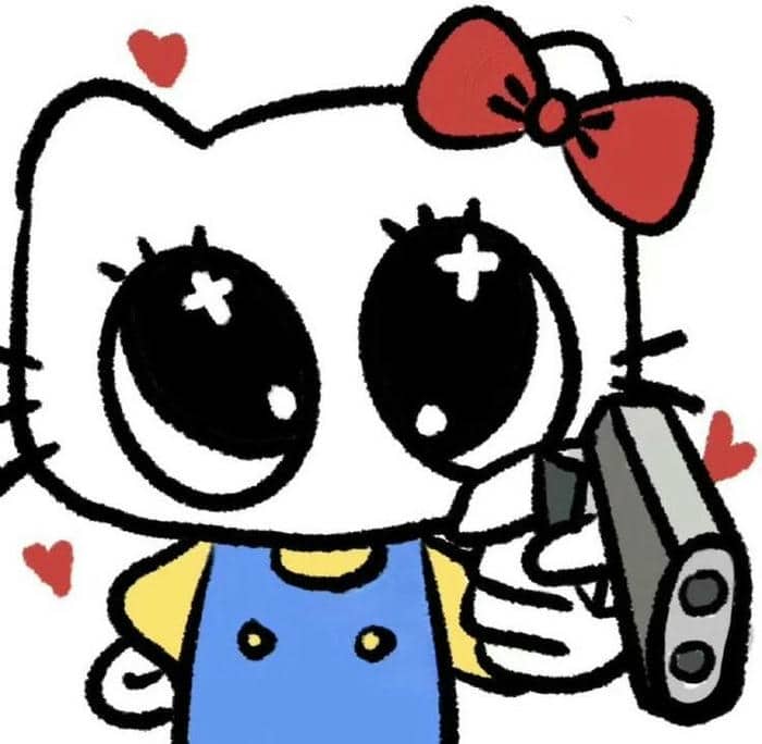 Tổng hợp 87+ hình ảnh Hello Kitty meme dễ thương 25 Hình ảnh meme Hello Kitty cầm súng