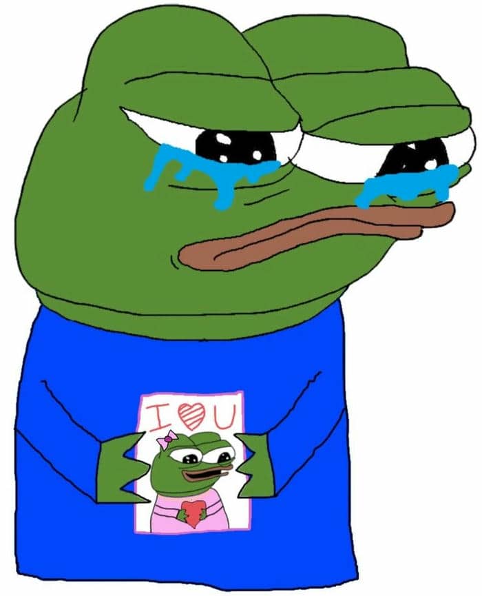 Hình ảnh meme ếch xanh khóc