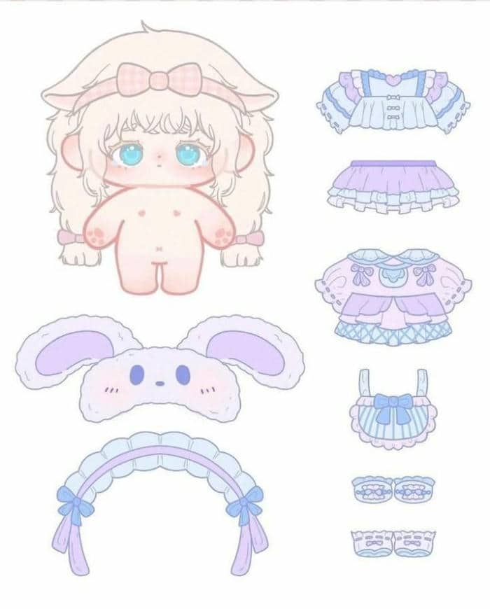 Hình ảnh paper doll chibi siêu đáng yêu