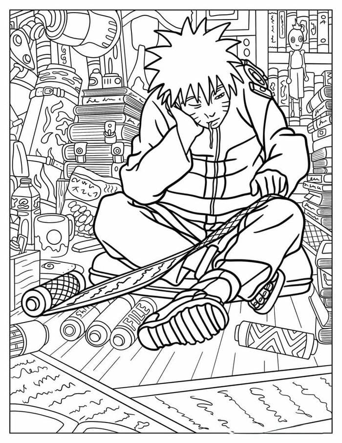 Hình ảnh tranh tô màu Naruto
