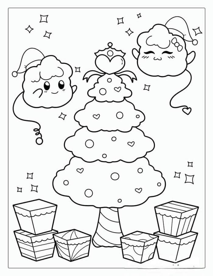 Gợi ý 99+ hình tranh tô màu cây thông noel giáng sinh cho bé 11 Hình ảnh tranh tô màu cây thông đơn giản