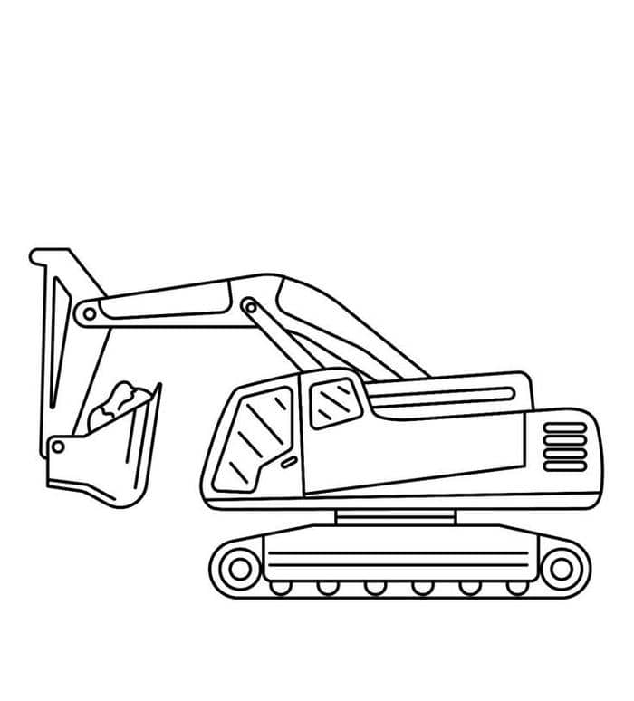 Tuyển chọn 89+ hình tranh tô màu máy xúc cho bé tập vẽ 12 Hình ảnh tranh tô màu hình máy xúc đơn giản