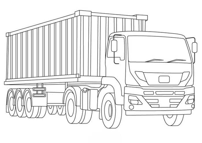 Tổng hợp 89+ bộ tranh tô màu xe tải đơn giản cho bé 9 Hình ảnh tranh tô màu hình xe tải cho bé