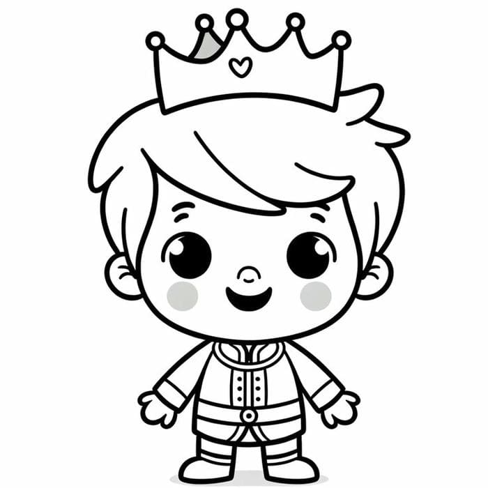 Gợi ý 77+ bộ tranh tô màu hoàng tử chibi cute dễ thương 8 Hình ảnh tranh tô màu hoàng tử chibi siêu đáng yêu cho bé