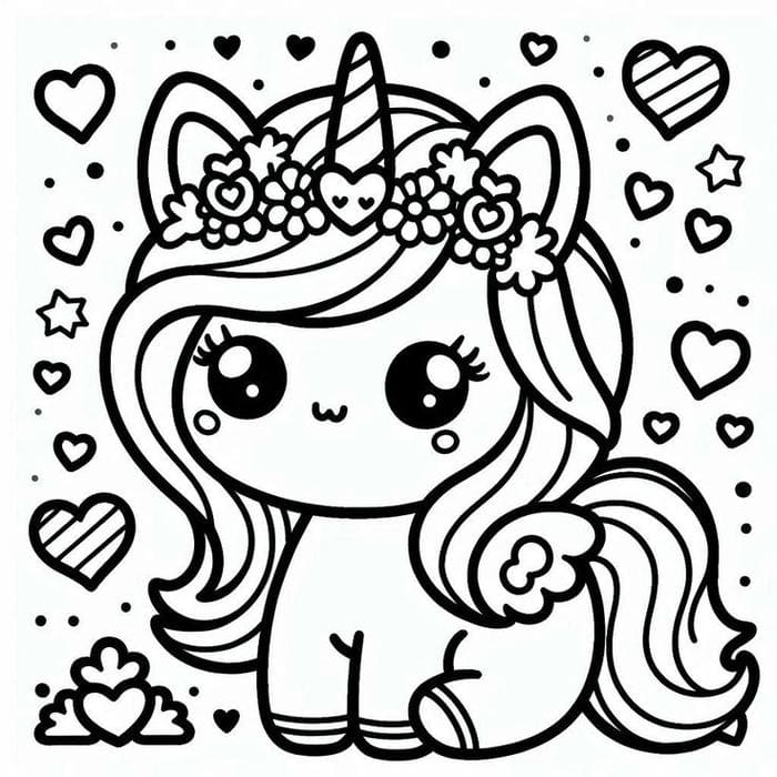 Top 1000+ tranh tô màu kỳ lân cầu vồng cute dành cho các bé 18 Hình ảnh tranh tô màu kỳ lân đội vòng hoa siêu đáng yêu