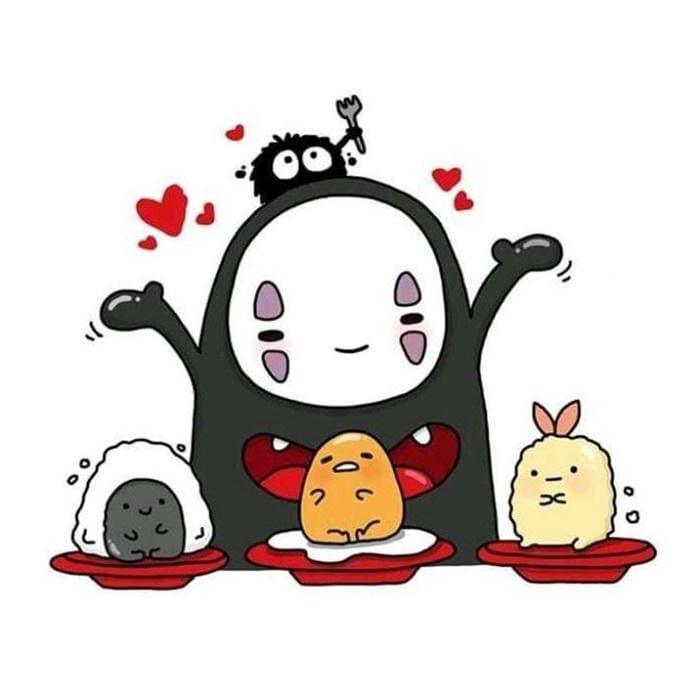 100+ Ảnh Vô Diện Chibi Cute Đáng Yêu Nhất Cho Fan Ghibli 20 Hình ảnh vô diện chibi cùng những người bạn