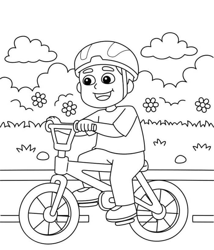 Hình ảnh xe đạp tô màu cho bé