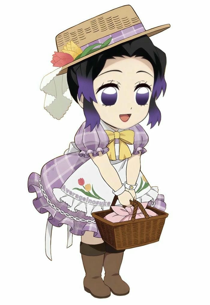Shinobu Chibi Cute – Khi Nụ Cười Dịu Dàng Gây Sát Thương Gấp Đôi 21 Hình chibi Shinobu trang phục đi picnic dễ thương