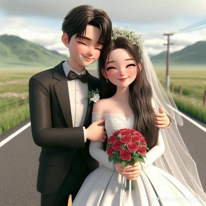 Hình chibi cô dâu chủ rể