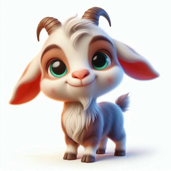 Hình chibi con dê đáng yêu