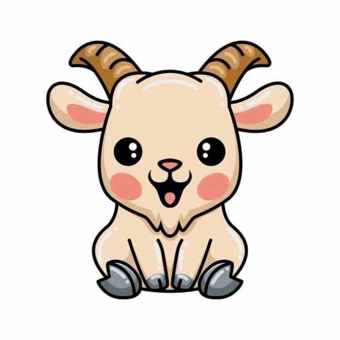 Hình chibi con dê siêu cute