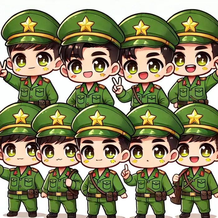 Bộ sưu tập 100+ ảnh chú bộ đội chibi dễ thương nhất 33 Hình chibi những chú bộ đội đáng yêu