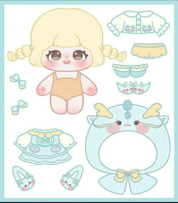 Hình chibi paper doll đáng yêu