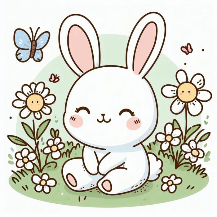 Tổng hợp 299 ảnh thỏ chibi cute, tải miễn phí cho điện thoại 30 Hình chibi thỏ trắng đơn giản