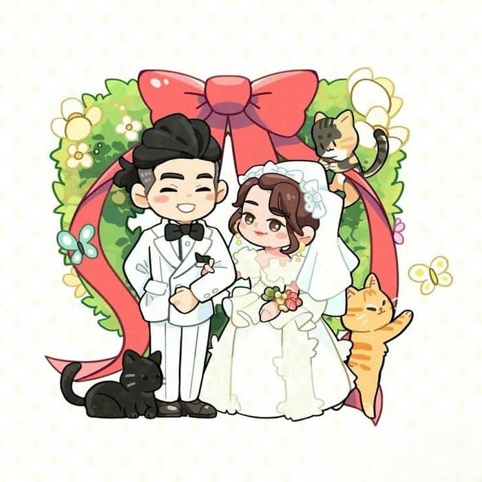 Cô dâu chú rể chibi dễ thương: Bộ sưu tập hình ảnh cute không thể bỏ lỡ 27 Hình cô dâu chú rể chibi dễ thương