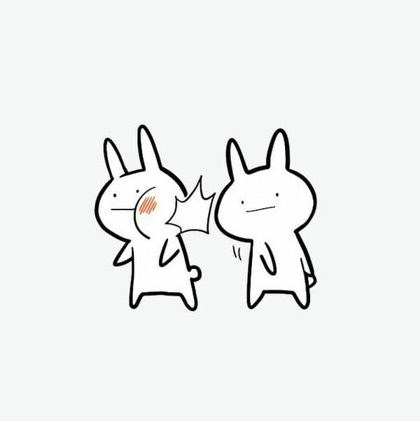 Hình meme thỏ đánh