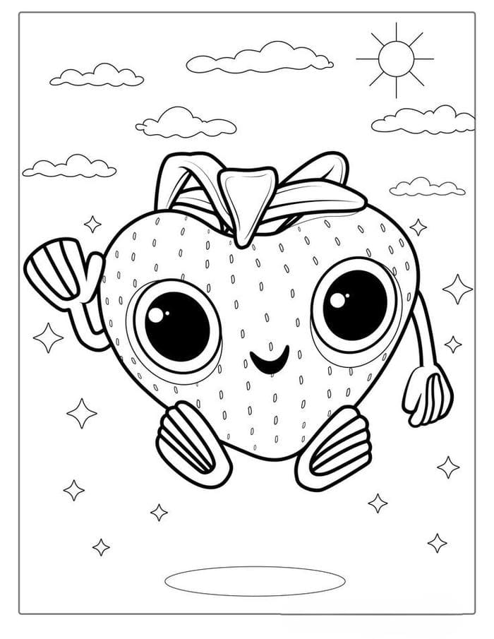 Tổng hợp 99+ tranh tô màu quả dâu tây cute cho bé