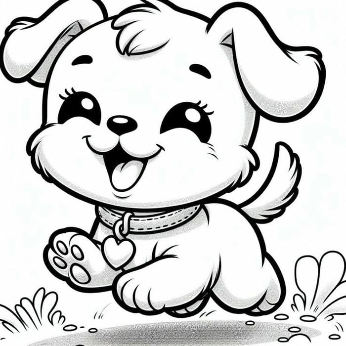 Tổng hợp 100+ tranh tô màu con chó cute đẹp cho fan nhí 19 Hình tranh tô màu cho con cute cho bé