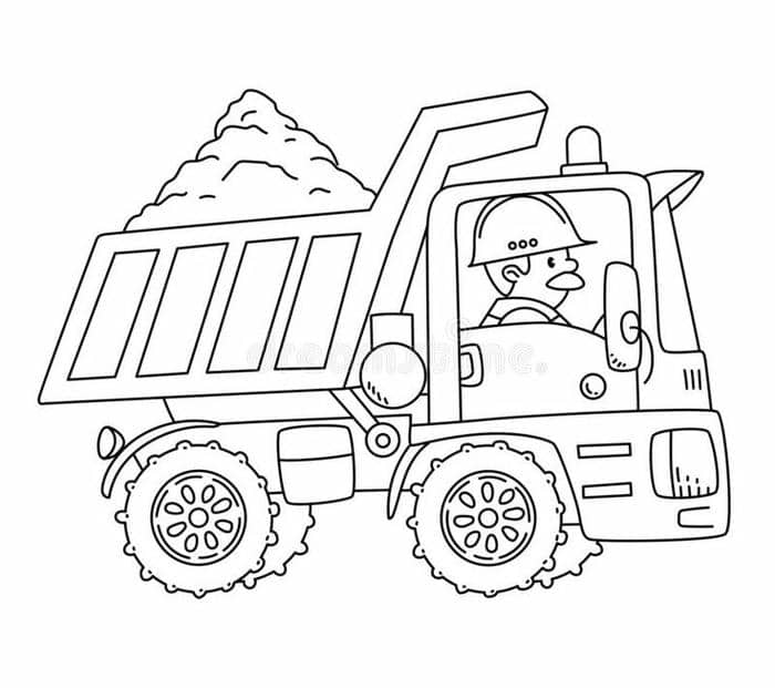 Tổng hợp 89+ bộ tranh tô màu xe tải đơn giản cho bé 23 Hình tranh tô màu xe tải đơn giản