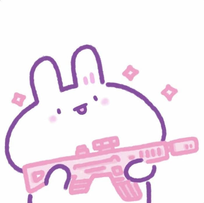 Meme cầm súng cute