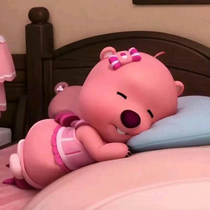 Meme gấu Loopy buồn ngủ