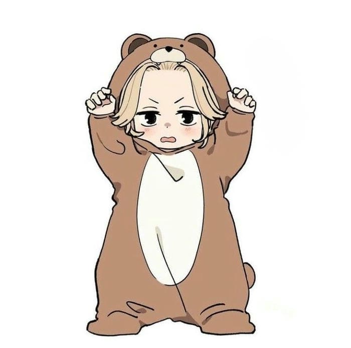 Mikey Chibi – Khi Đại Ca Toman Hóa Thành “Bé Cưng” Dễ Thương 29 Mikey chibi trang phục gấu nâu siêu cute