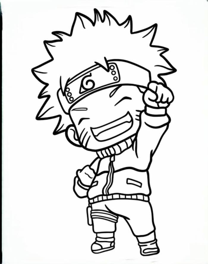 Naruto chibi tranh tô màu siêu đáng yêu