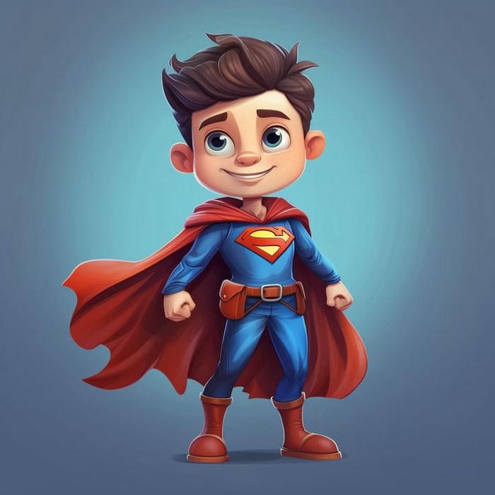 Superman chibi siêu cool ngầu