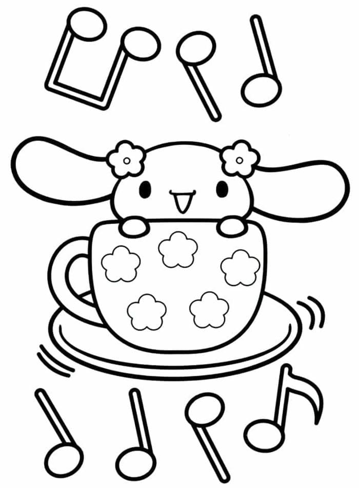 Bộ sưu tập 99+ tranh tô màu Cinnamoroll cute cho bé 24 Tô màu Cinnamorol đơn giản, đáng yêu