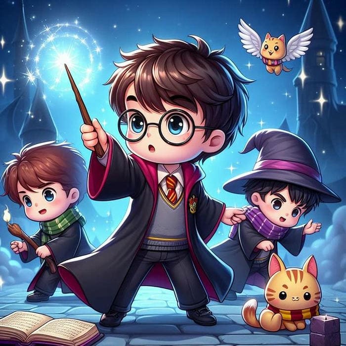 Bộ sưu tập 987+ hình ảnh Harry Potter chibi cute đẹp nhất 28 Tranh chibi Harry Potter cùng những người bạn siêu đáng yêu