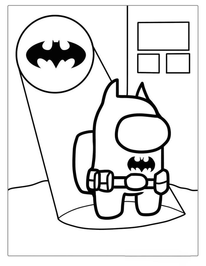 Tổng hợp 1001+ tranh tô màu Batman cho bé học vẽ 12 Tranh tô màu Among Us Batman