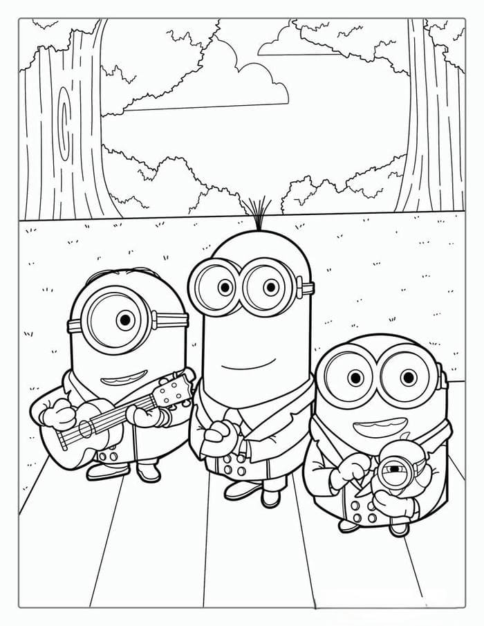 Tổng hợp bộ tranh tô màu Minion cute đáng yêu cho bé 35 Tranh tô màu Minion siêu cute
