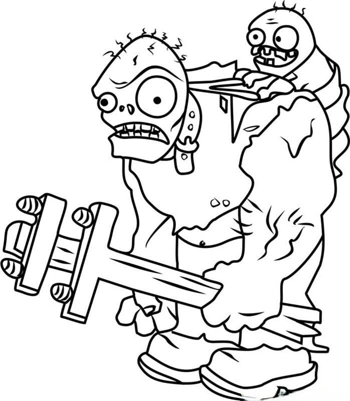 Tranh tô màu Zombie khổng lồ