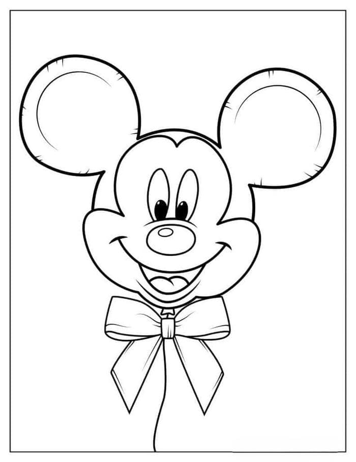 Tổng hợp 99+ tranh tô màu quả bóng bay đơn giản cho bé 21 Tranh tô màu bóng bay hình Mickey