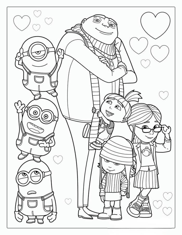 Tổng hợp bộ tranh tô màu Minion cute đáng yêu cho bé 15 Tranh tô màu các nhân vật Minion