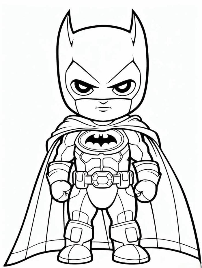Tổng hợp 1001+ tranh tô màu Batman cho bé học vẽ 18 Tranh tô màu chibi Batman cho bé