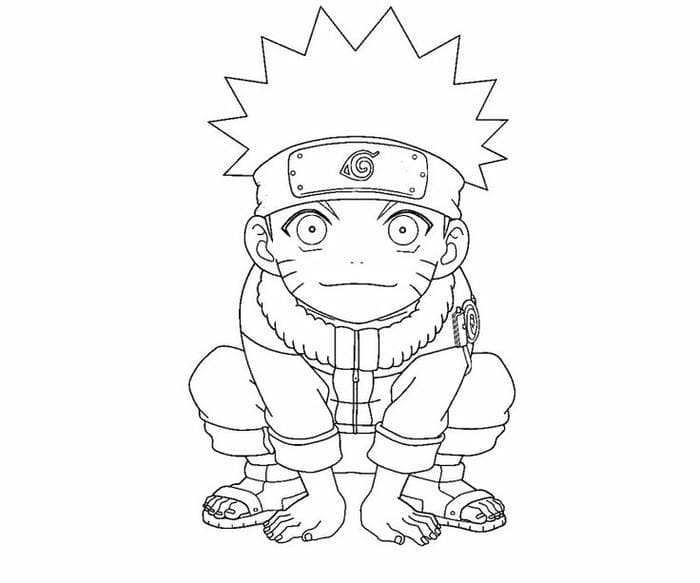 Tải miễn phí 87+ tranh tô màu Naruto cửu vĩ cho bé tập vẽ 15 Tranh tô màu chibi Naruto chibi nghịch ngợm đáng yêu