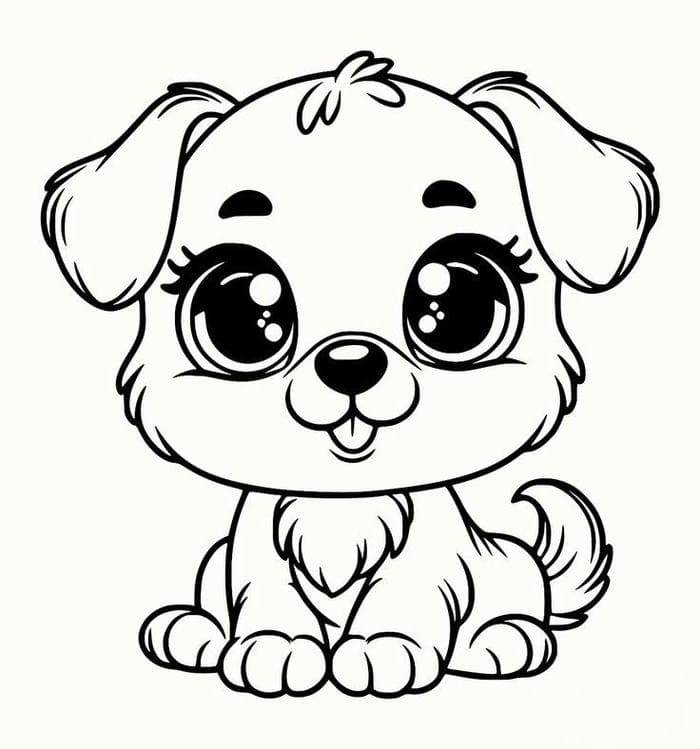 Tổng hợp 100+ tranh tô màu con chó cute đẹp cho fan nhí