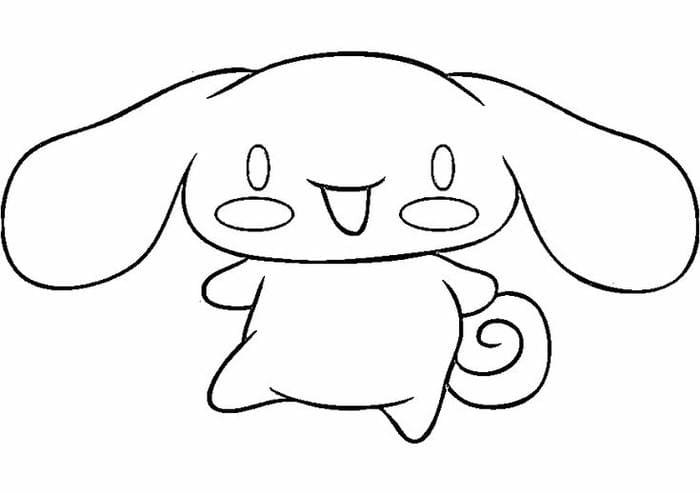 Tranh tô màu hình Cinnamoroll đơn giản