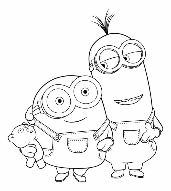 Tổng hợp bộ tranh tô màu Minion cute đáng yêu cho bé 18 Tranh tô màu hình Minion đơn giản siêu dễ thương