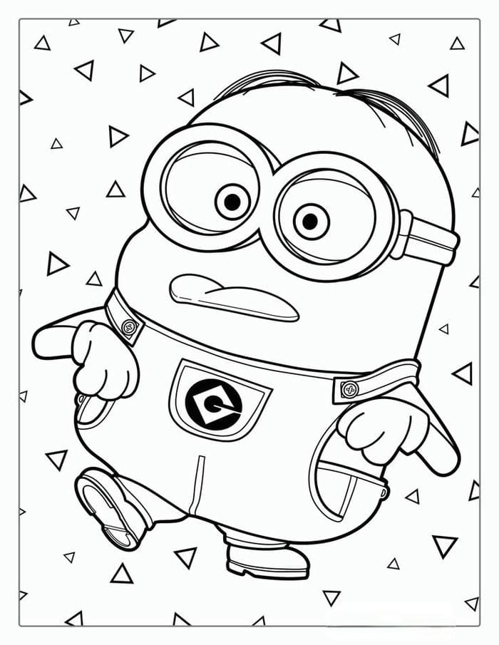 Tổng hợp bộ tranh tô màu Minion cute đáng yêu cho bé 21 Tranh tô màu hình Minion nghịch ngợm đáng yêu