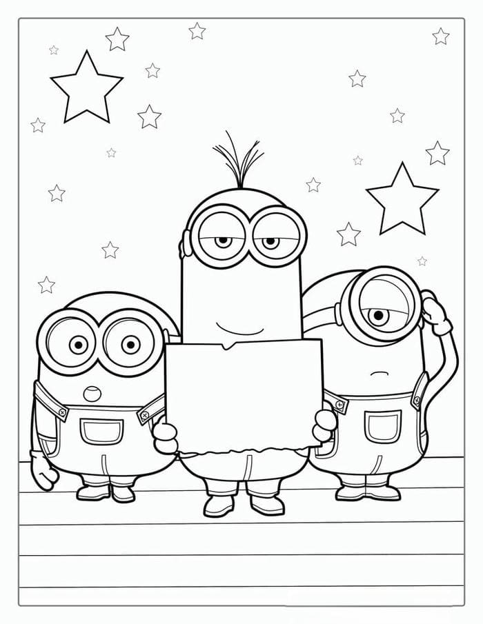 Tranh tô màu hình Minion