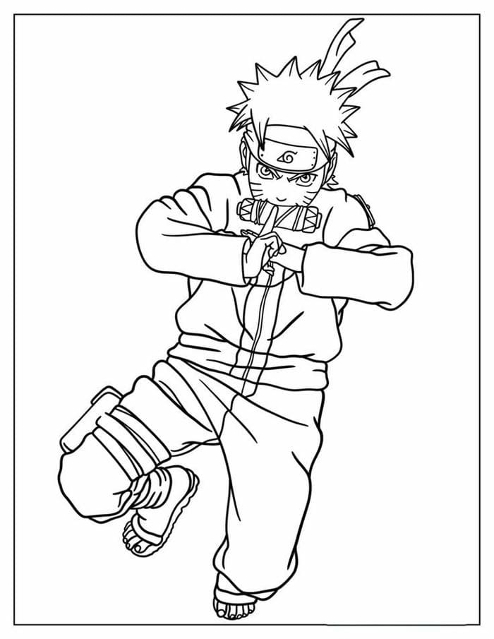Tranh tô màu hình Naruto cho bé