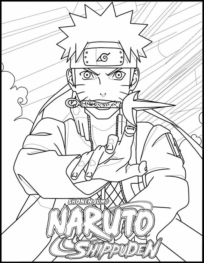 Tranh tô màu hình Naruto