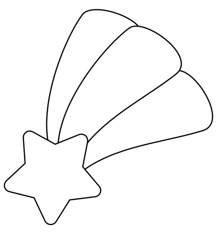 Tranh tô màu hình ngôi sao băng