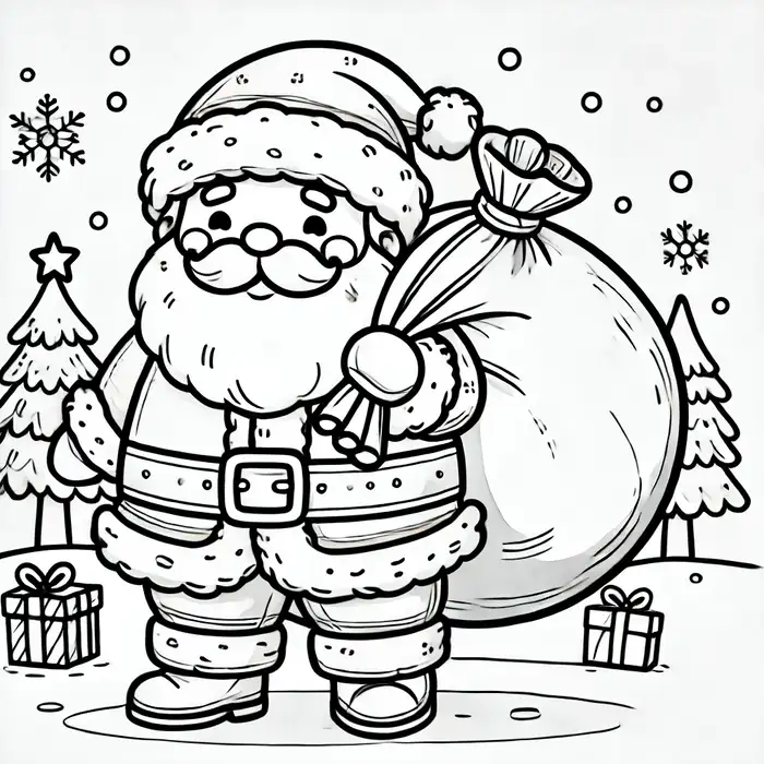 Gợi ý 500+ tranh tô màu ông già Noel cho bé đơn giản dễ vẽ
