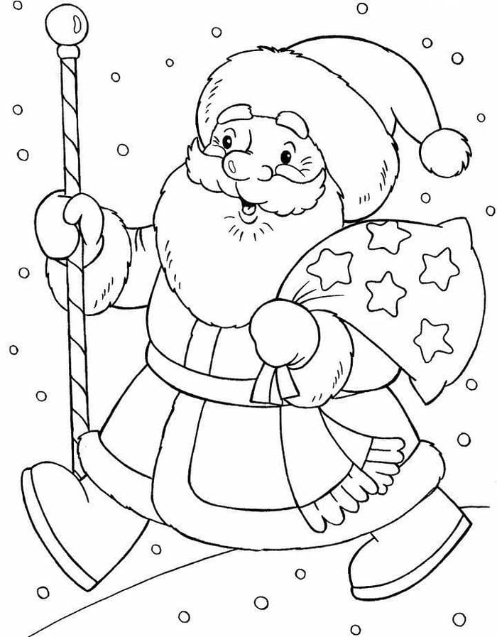 Tranh tô màu hình ông già noel